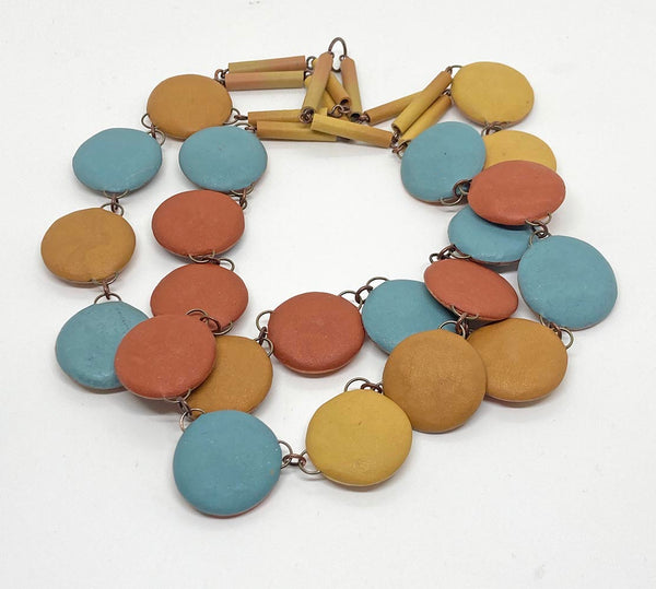 Earth Tone Circles Necklace