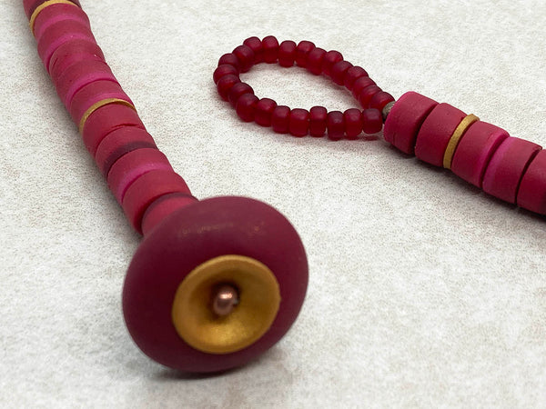 Rich Red & Gold Statement Necklace